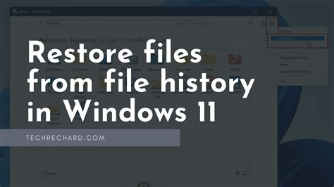 How to Restore Files from File History on Windows 11