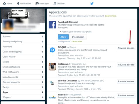 How to Revoke Twitter Access from Facebook