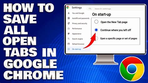 How to Save Tabs When Exiting Chrome