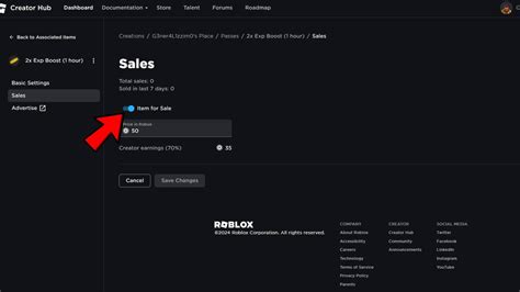 How to Sell a Game Pass on Roblox