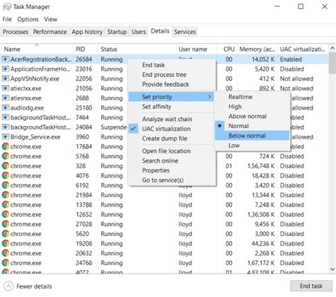 How to Set Process Priority in Task Manager in Windows 10