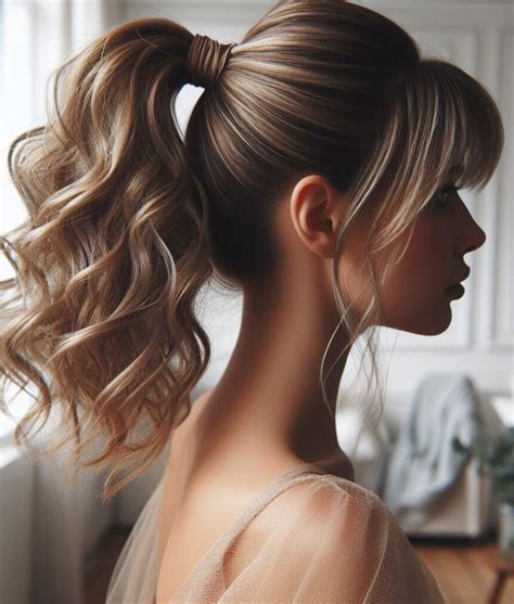 How to Style Your Perfect Curtain Bangs Ponytail