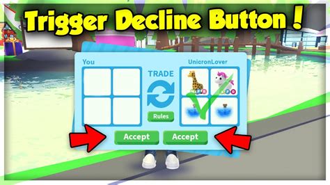 How to Trigger Someone\'s Decline Button in Adopt Me! Trade Menu 