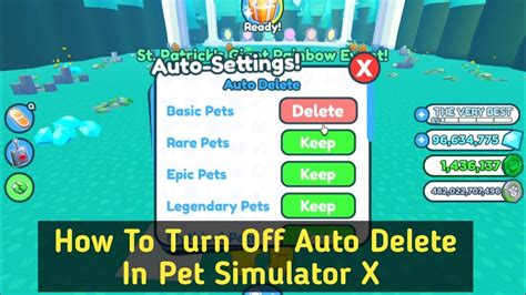 How to Turn Off Auto Delete in Pet Simulator X - YouTube