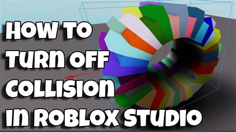 How to Turn Off Part Collision in Roblox Studio - YouTube