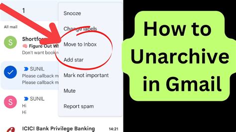 How to Unarchive Gmail