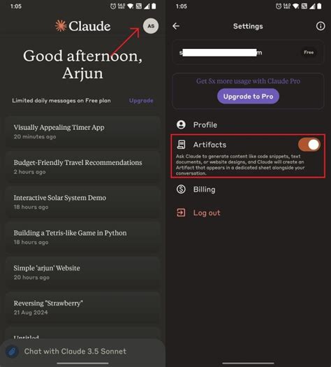 How to Use Claude Artifacts on Android and iOS