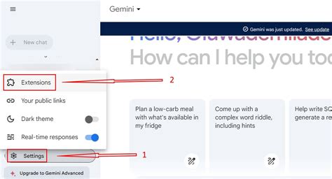 How to Use Extensions on Gemini