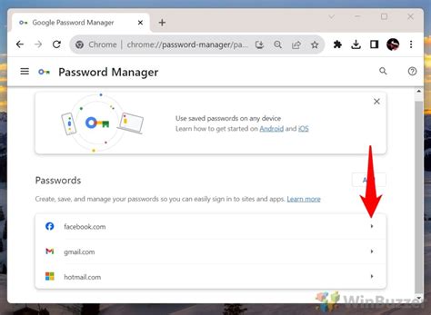 How to access your passwords in Google Chrome via web client