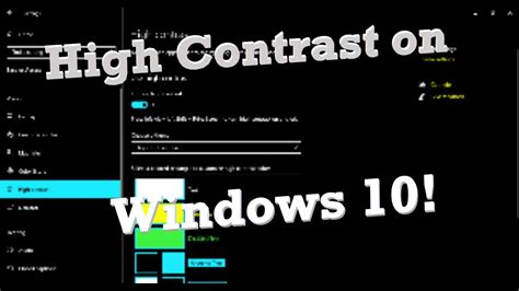 How to activate High Contrast Mode