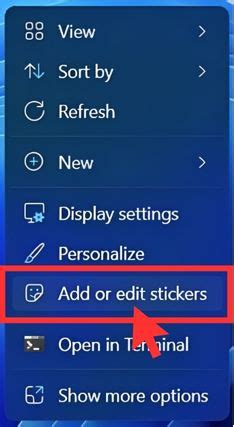 How to add, edit, or delete Desktop Stickers