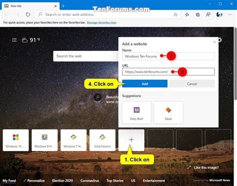 How to add, open, and customize quick links in Microsoft Edge