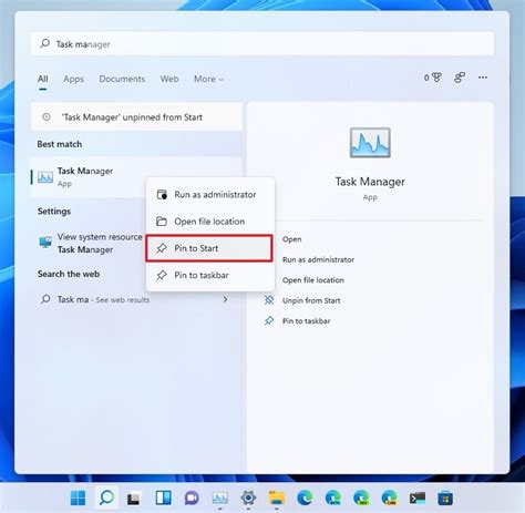 How to add Task Manager access from Start menu