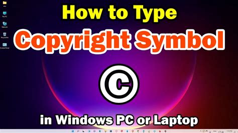How to add a copyright on Windows PC