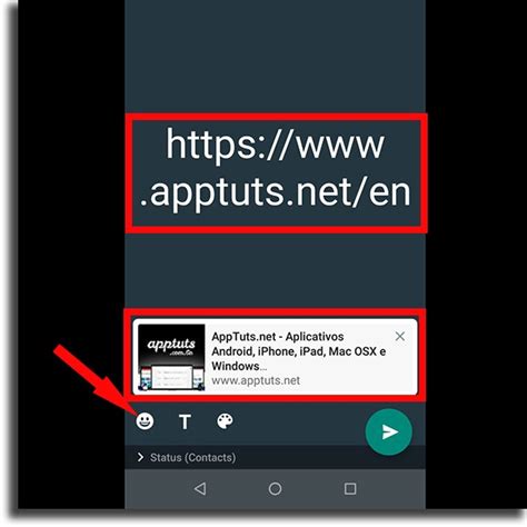 How to add a link in WhatsApp Status