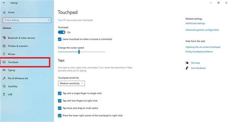How to adjust Touchpad settings on Windows 11