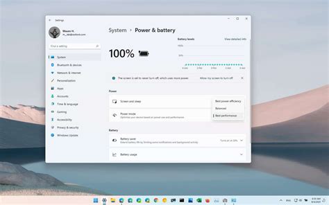How to adjust power modes on Windows 11