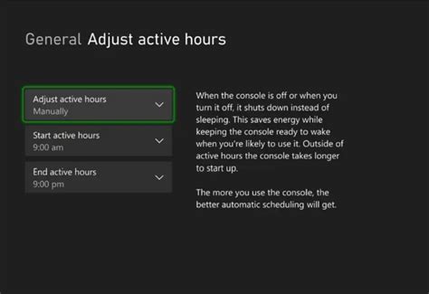 How to adjust your active hours on Xbox