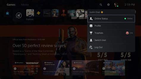 How to appear offline on PS5 via the control center