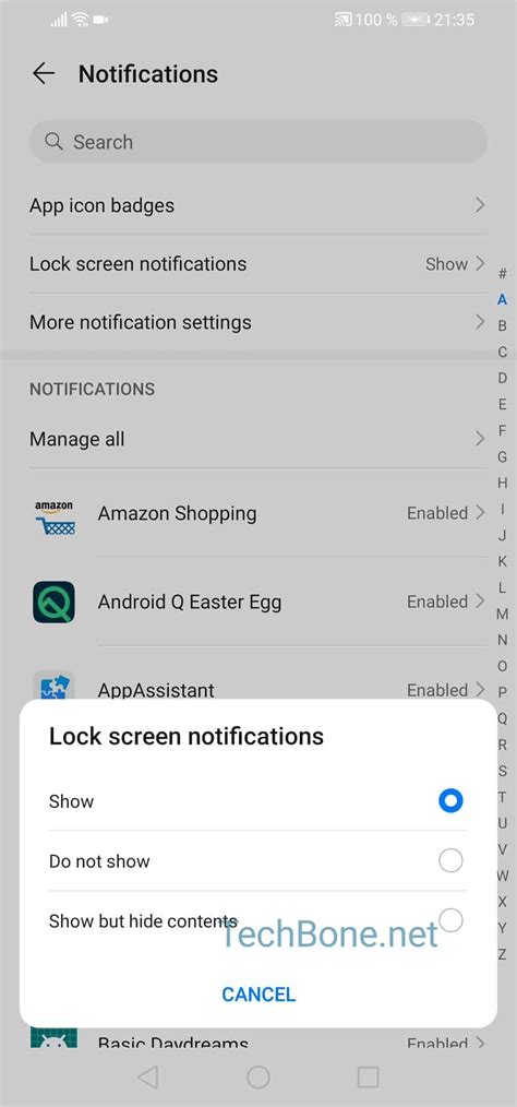 How to ascertain notification on Huawei Lock Screen