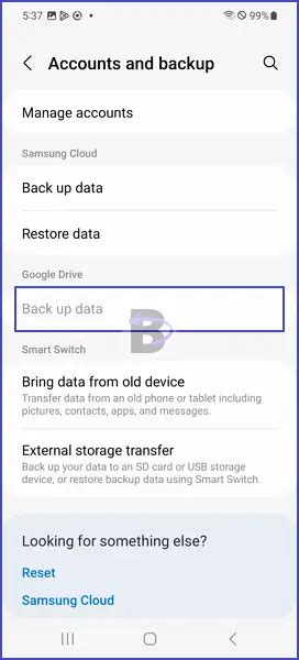 How to back up a Samsung phone using Google Drive