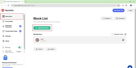 How to blacklist websites using BlockSite