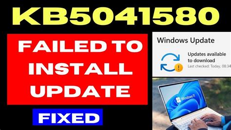 How to bypass the 0x8007010b error to install KB5041580