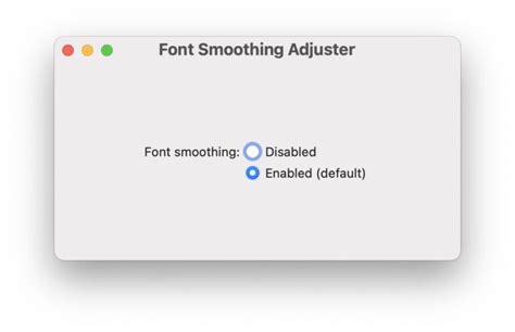 How to change Font Smoothing levels in Mac