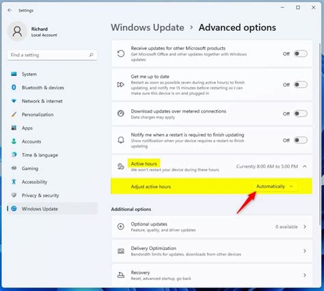 How to change active hours on Windows 11