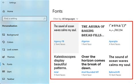 How to change default font on Windows 10