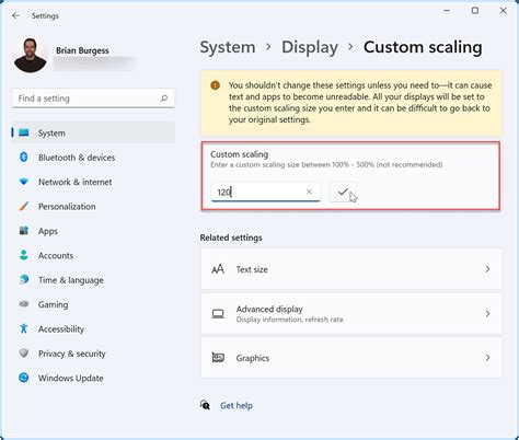 How to change display scale with custom settings on Windows 11