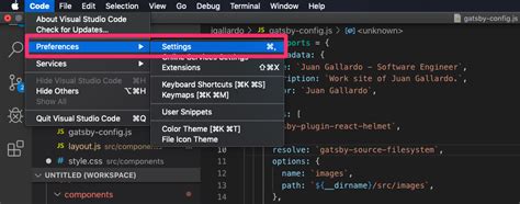 screenshot with “Spaces: 4” highlighted