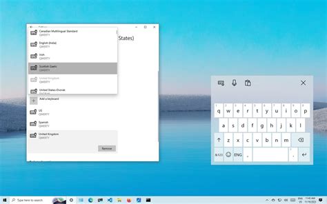 How to change keyboard layout on Windows 10