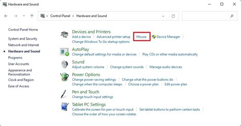 How to change mouse button action in Control Panel