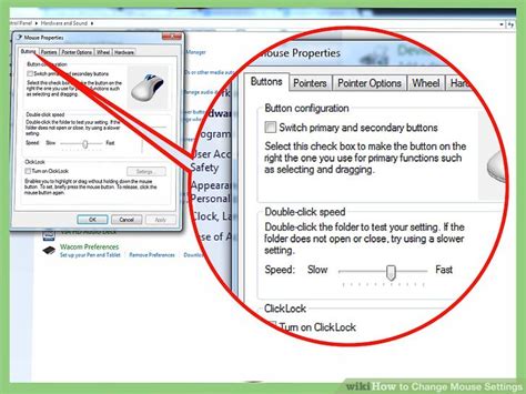 How to change mouse button action in Settings