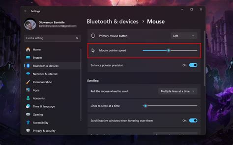 How to change mouse speed using Control Panel on Windows 11
