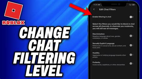 How to change roblox chat filtering U3G6C1