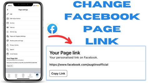 How to change the Facebook page link