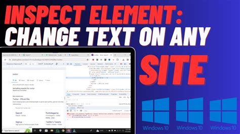 How to change the text using Inspect Element