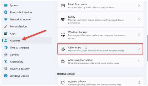 How to change user account type using Settings
