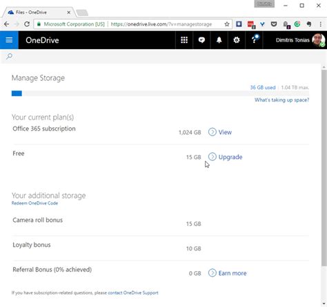 How to check OneDrive storage usage on the web