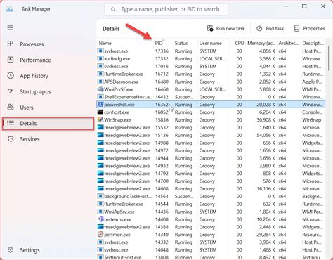 How to check Process ID from Task Manager on Windows 11