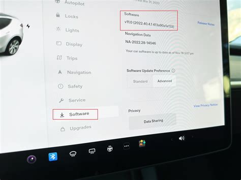 How to check for new software updates for your Tesla