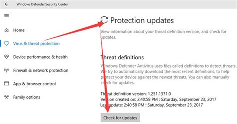 How to check for updates on Microsoft Defender
