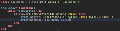 How to check if the tool is NOT a child of the player\'s backpack 