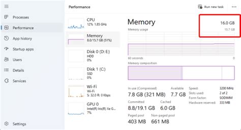 How to check memory specs on Windows 11