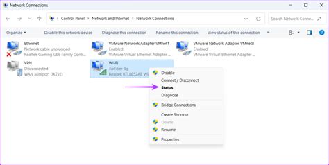 How to check network adapter speed from Control Panel
