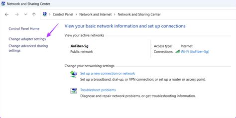 How to check network adapter speed from Settings