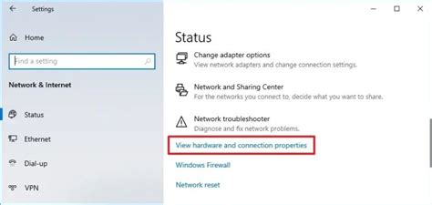 How to check network configuration with Settings