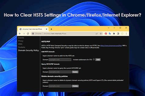 How to clear HSTS settings in Chrome and Firefox